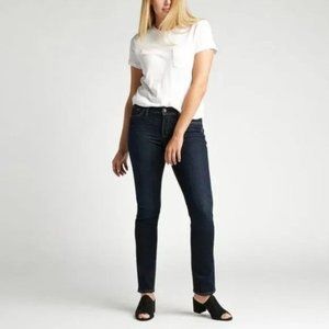 Silver jeans Avery straight legs blue wash denim size women 26W x 32L